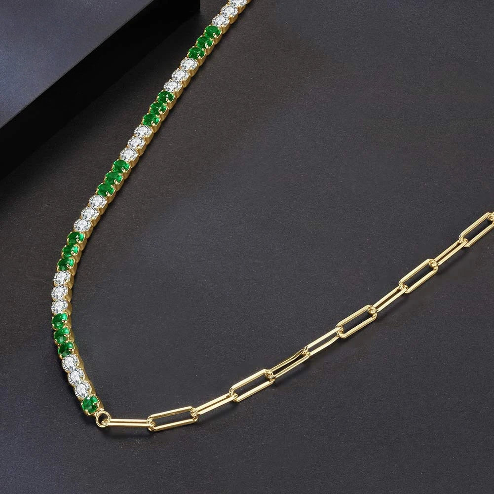 Necklace Emerald Grace 925 Sterling Silver