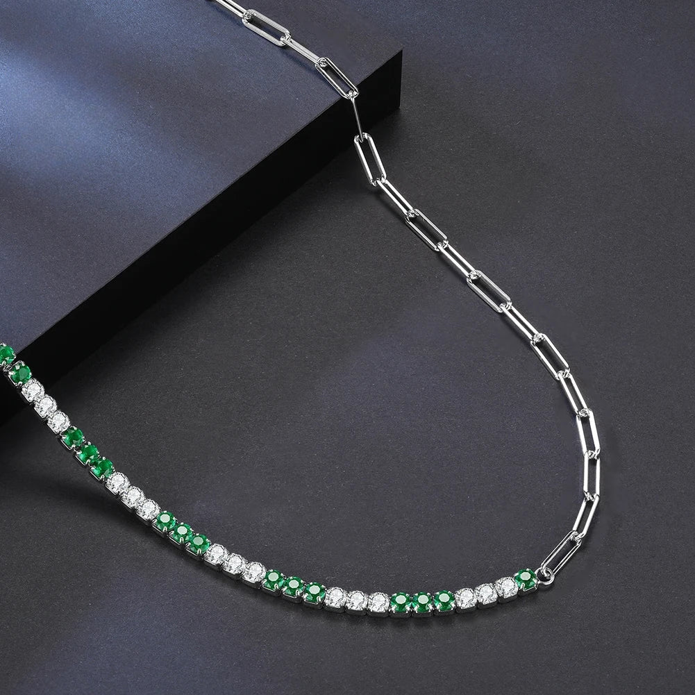 Necklace Emerald Grace 925 Sterling Silver