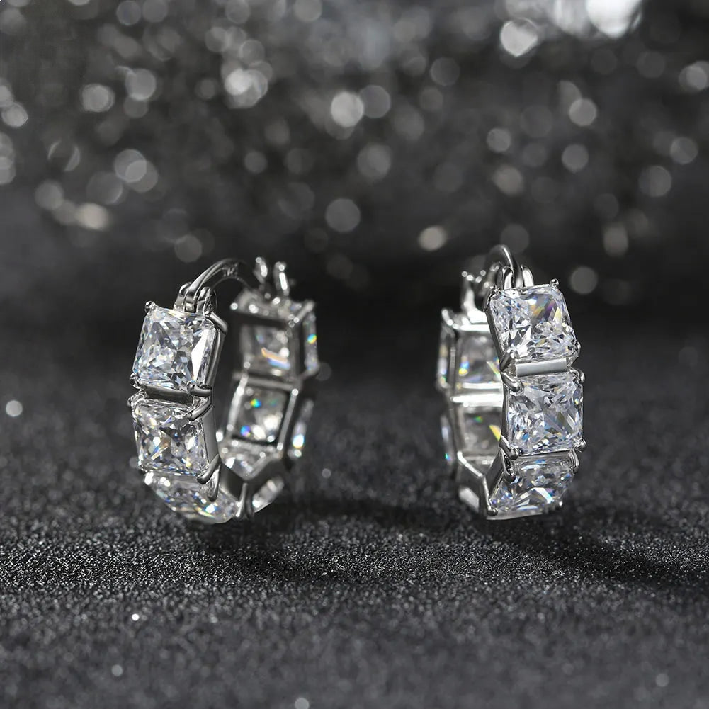 Earring Crystal Light 925 sterling silver