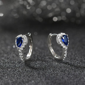 Earrings Elegance Sapphire 925 Sterling Silver