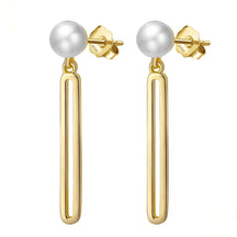 Earring Golden Pearl 925 Sterling Silver