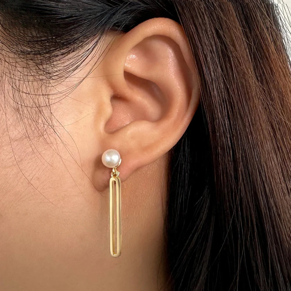 Earring Golden Pearl 925 Sterling Silver