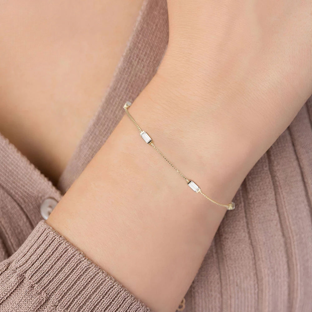 Bracelet Luminous Baguette 925 Sterling Silver