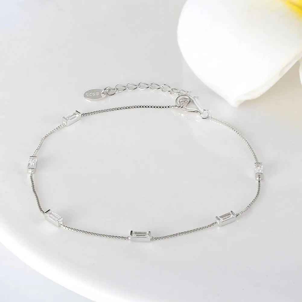 Bracelet Luminous Baguette 925 Sterling Silver