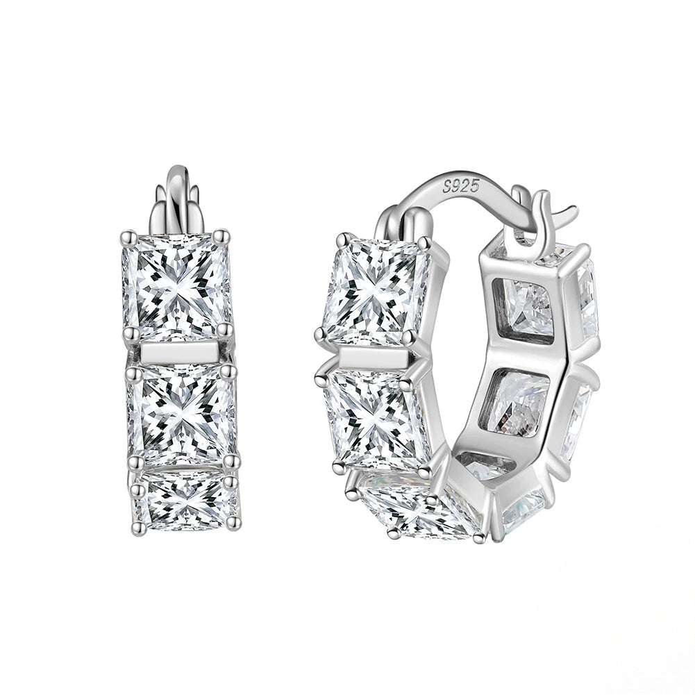 Earring Crystal Light 925 sterling silver